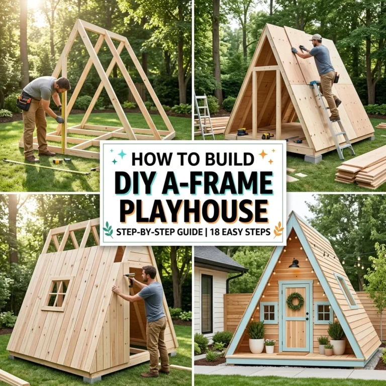 18 How to Build DIY A Frame Playhouse Step by Step
