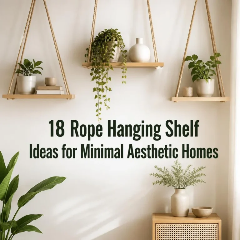 18 Rope Hanging Shelf Ideas for Minimal Aesthetic Homes