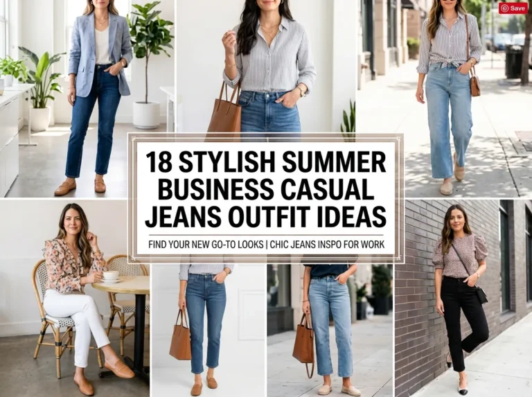 18 Stylish Summer Business Casual Jeans Outfit Ideas