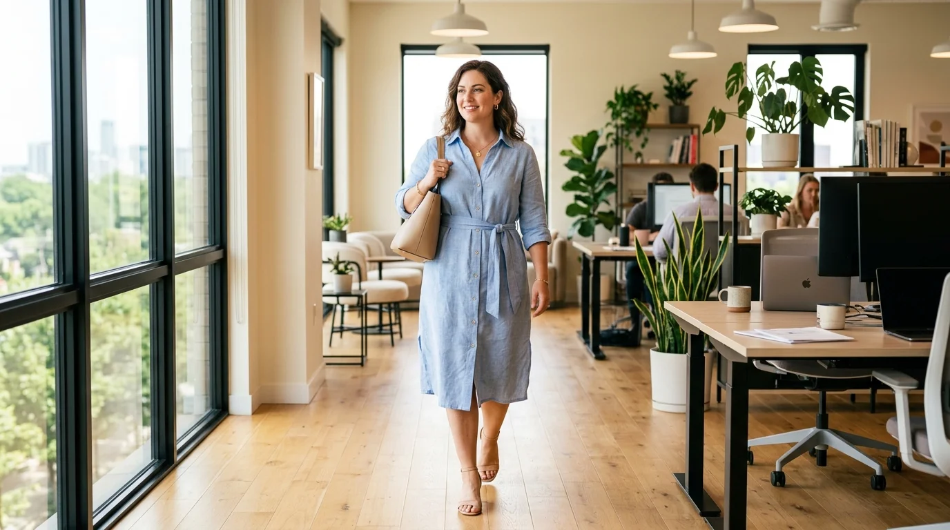 Belted Shirt Dress