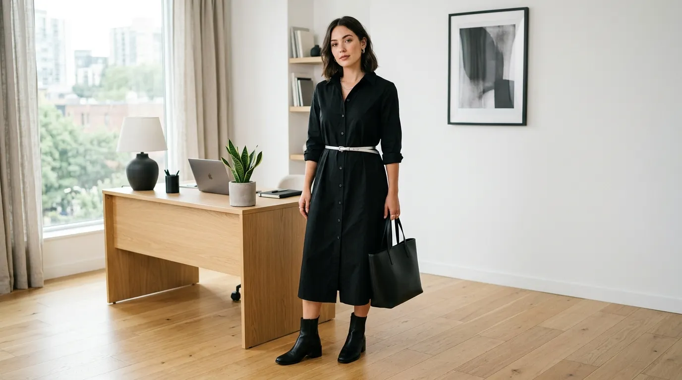 Black Shirt Dress