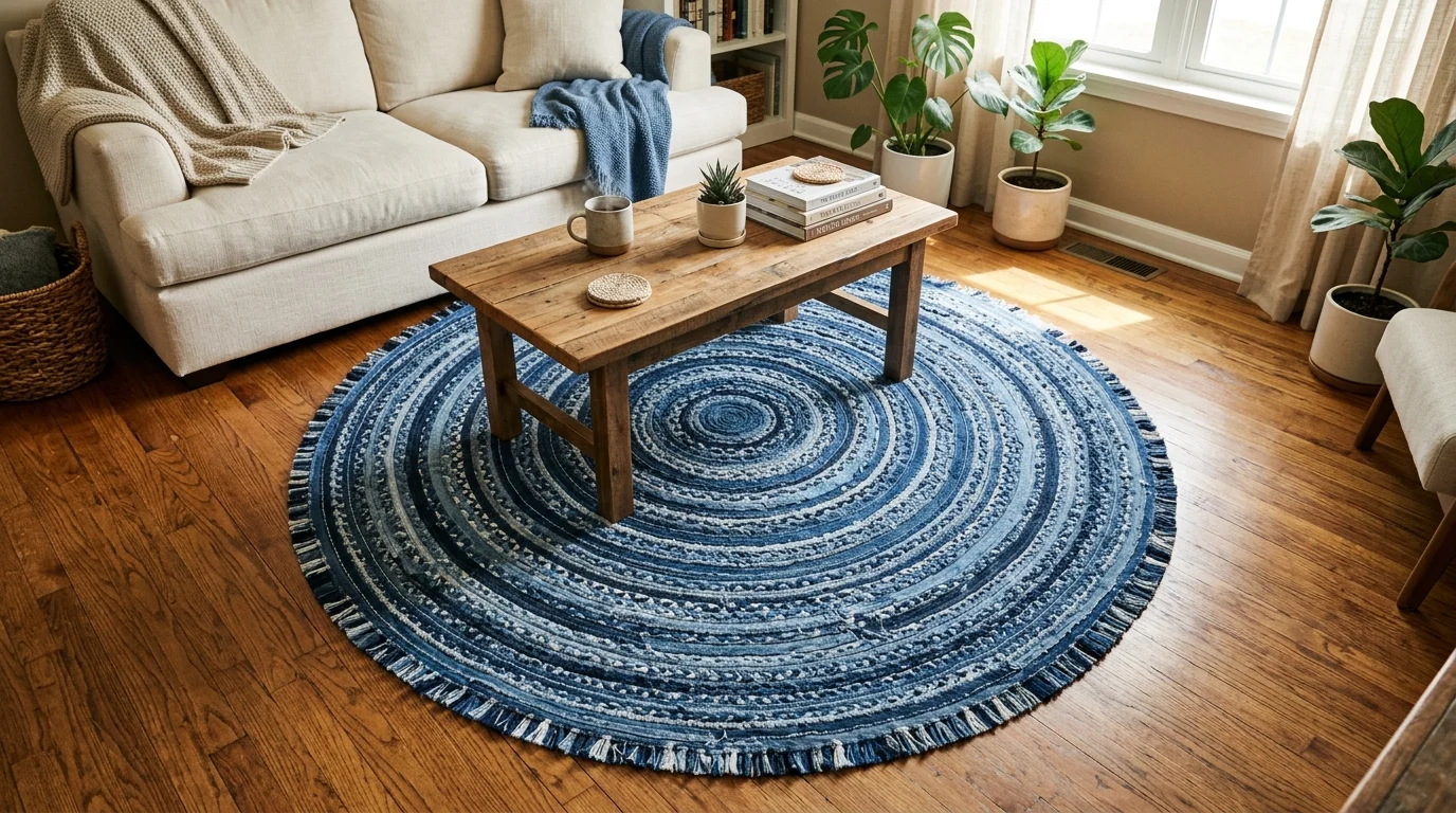Braided Denim Rug