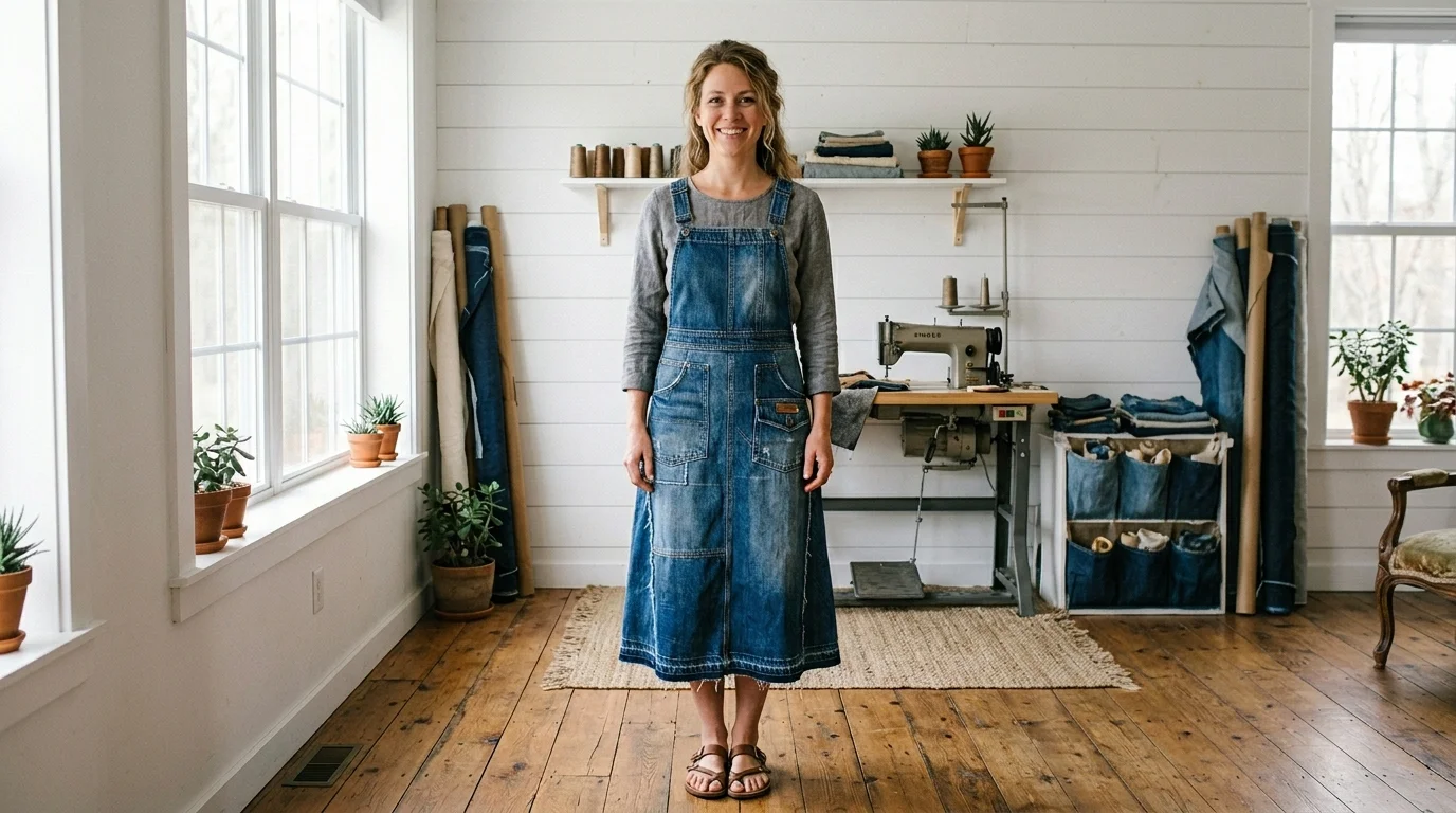 Denim Apron Dress