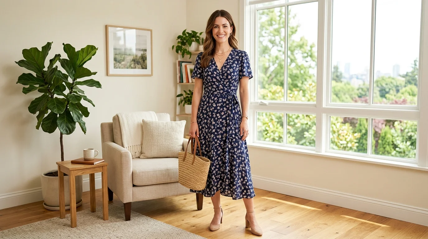 Floral Wrap Midi