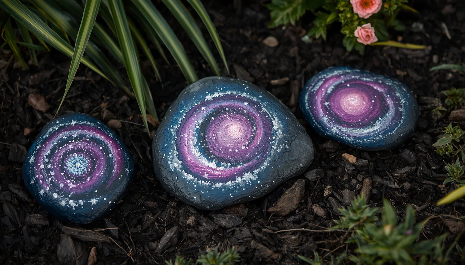 Galaxy Painted Rocks
