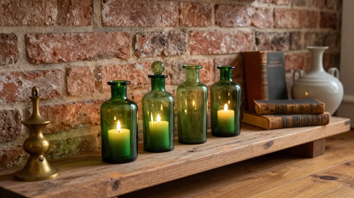 Green Apothecary Bottles