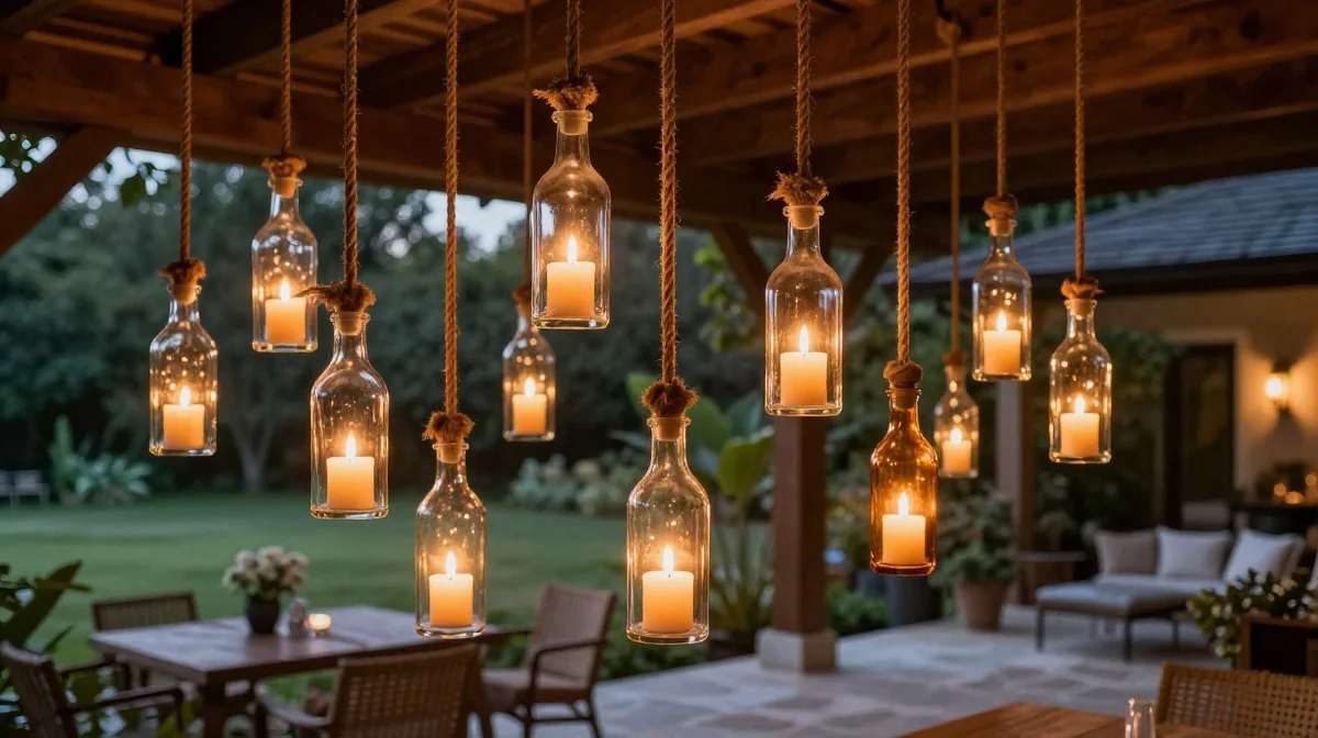 Hanging Bottle Lanterns