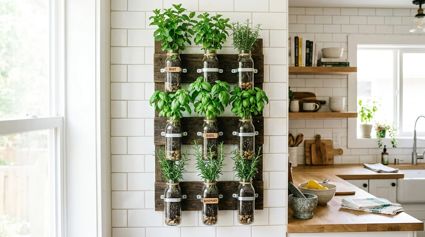 Herb Bottle Garden