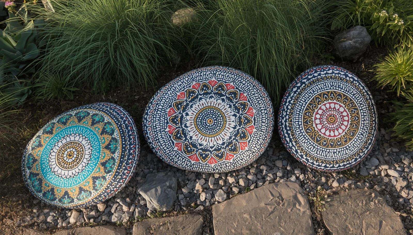 Mandala Stone Display