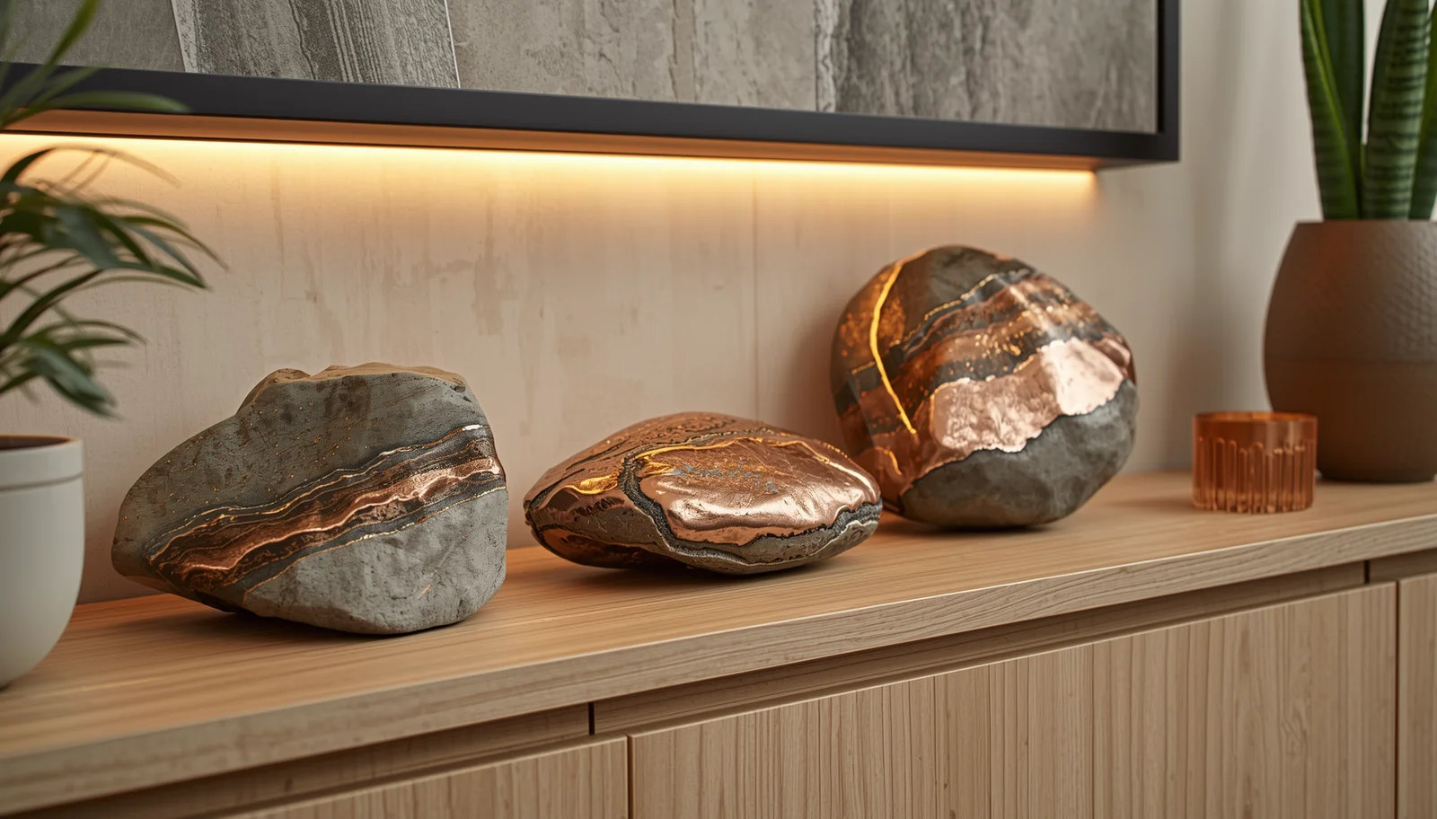 Metallic Accent Rocks