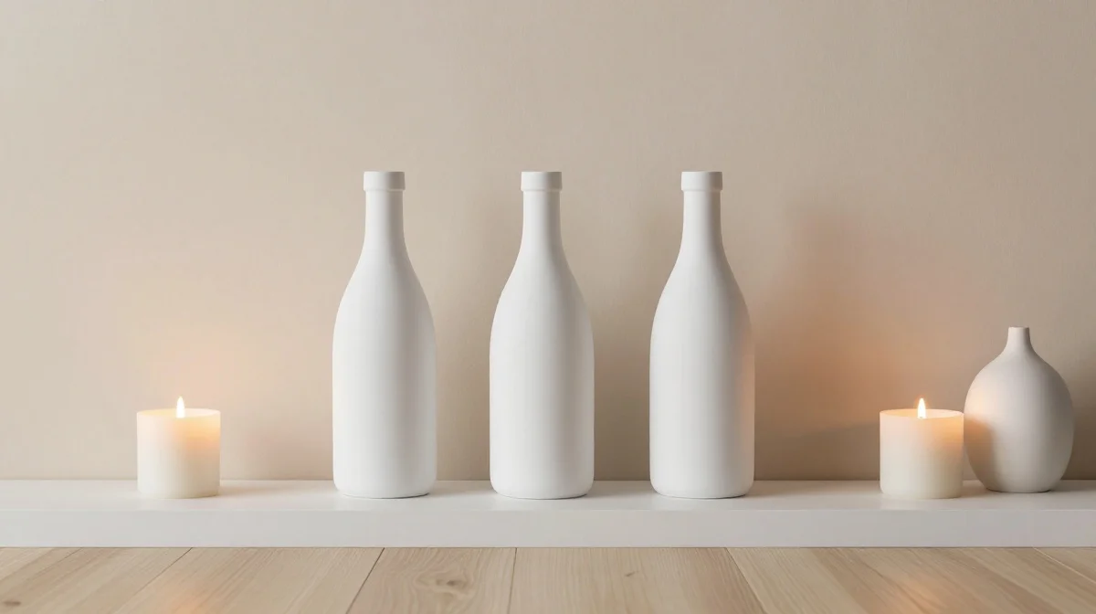 Minimalist White Bottles