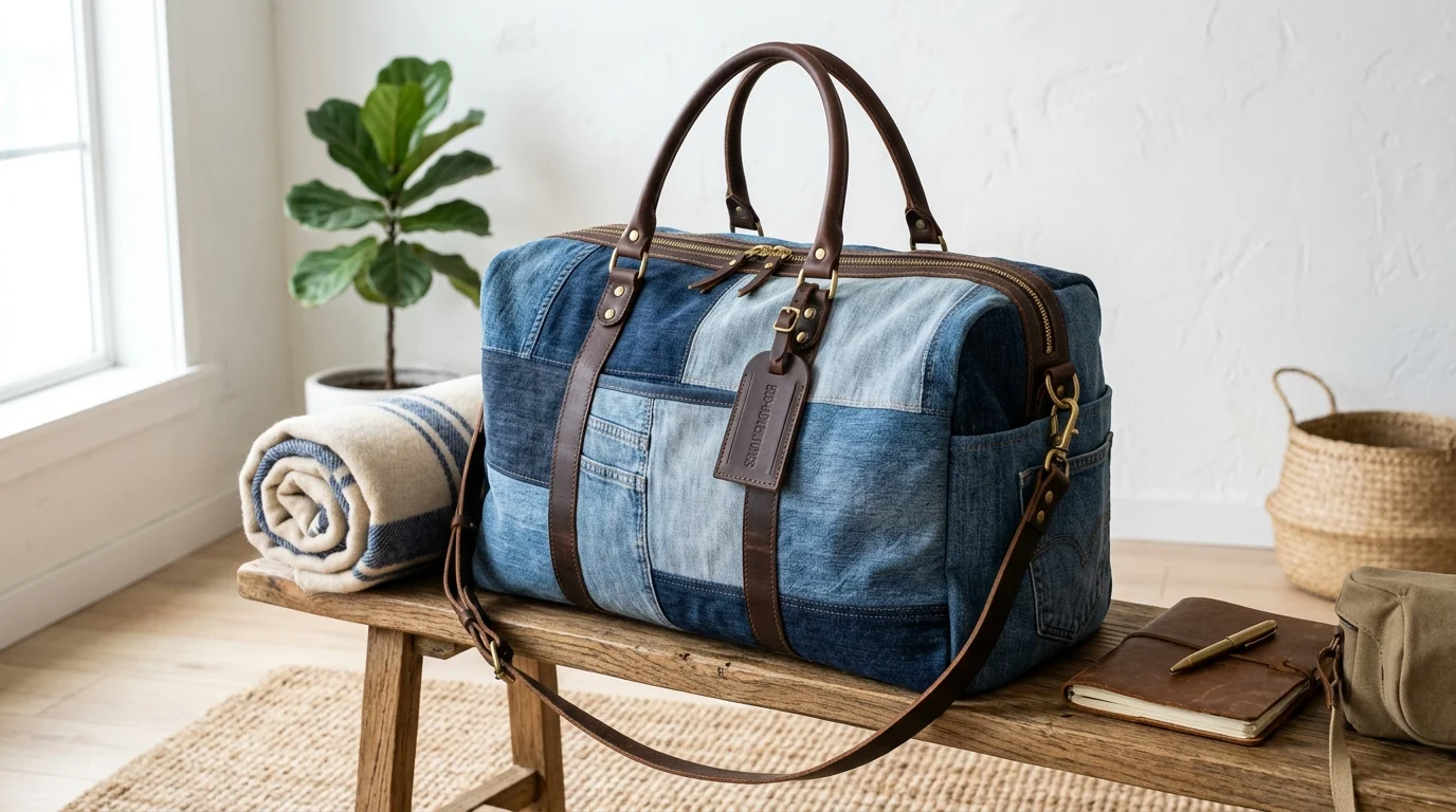 Mixed Denim Weekender