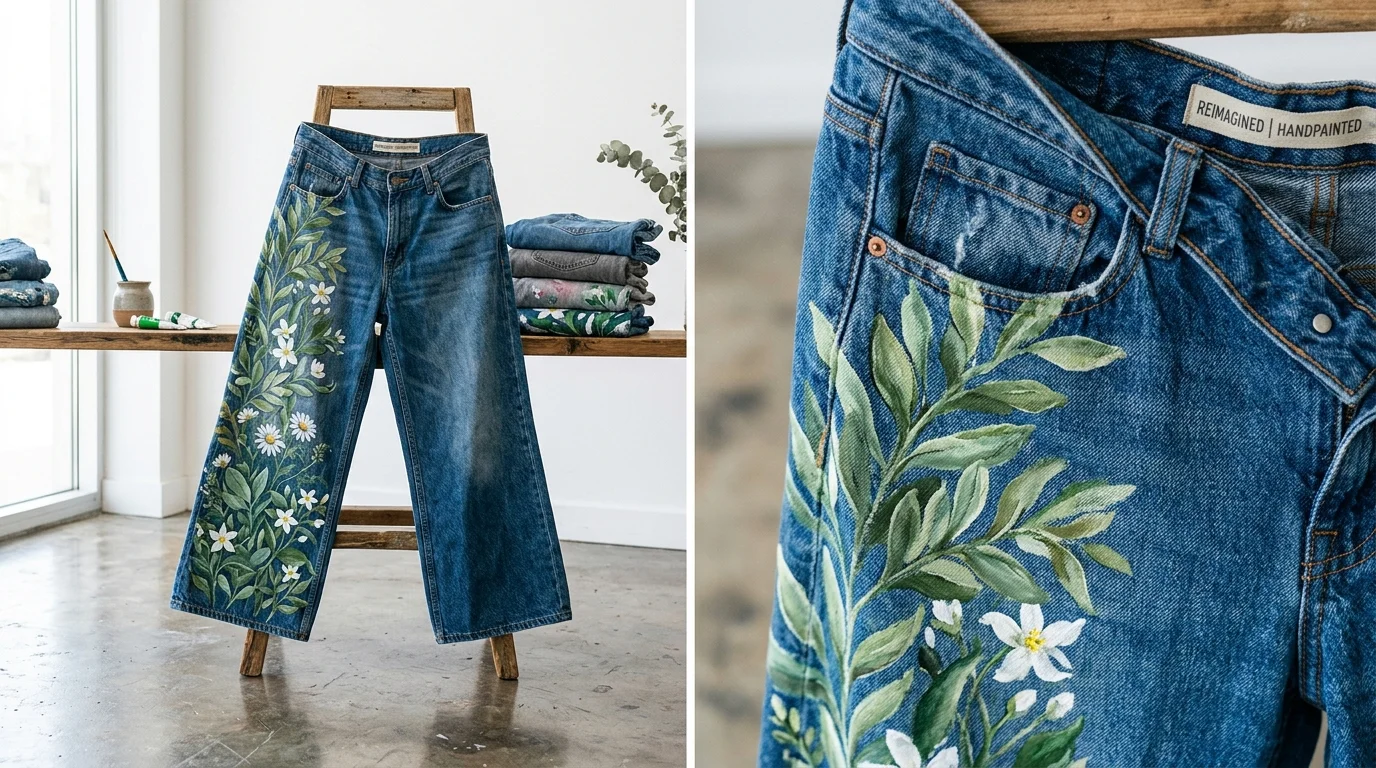 Painted Denim Panels