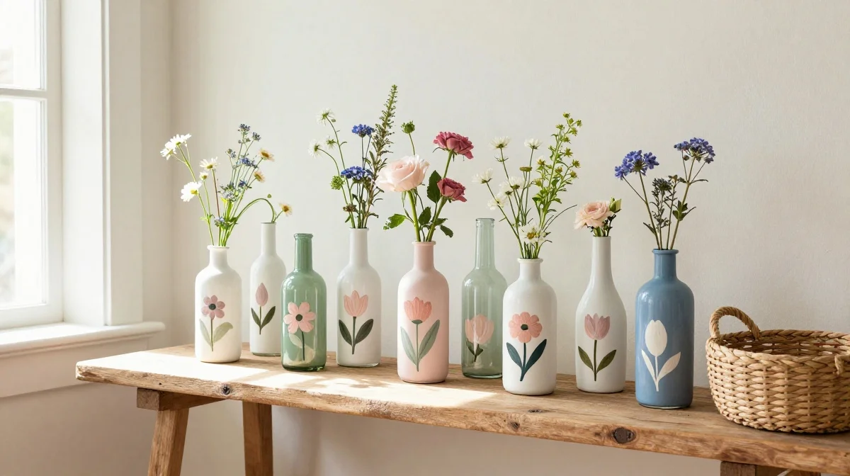 Painted Flower Vases