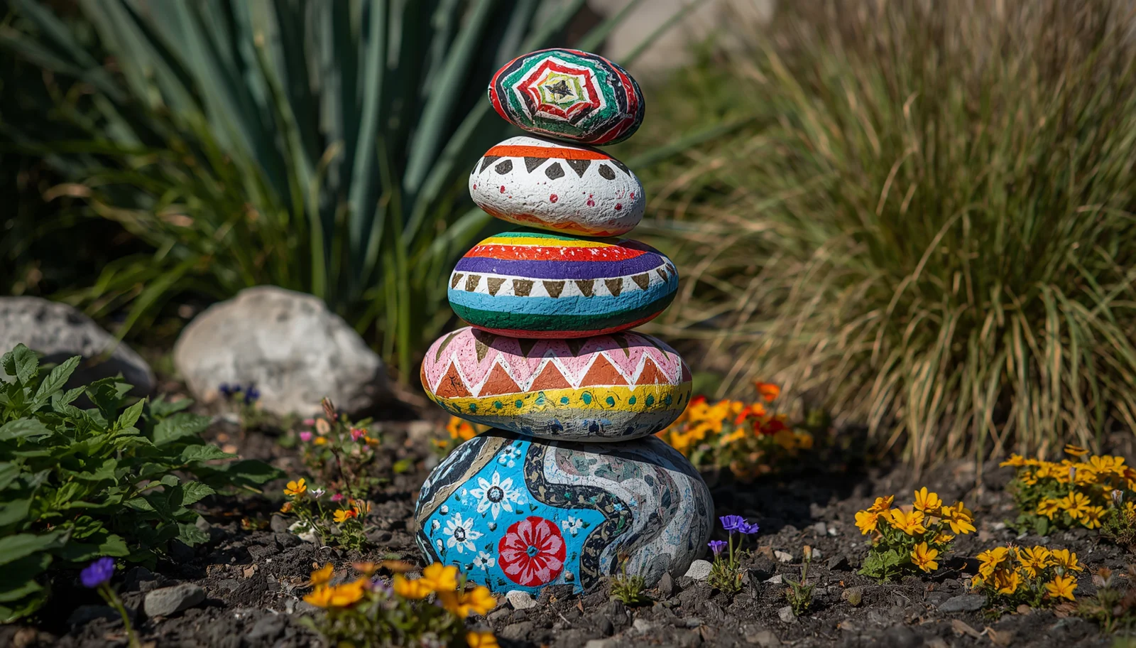 Painted Rock Totem