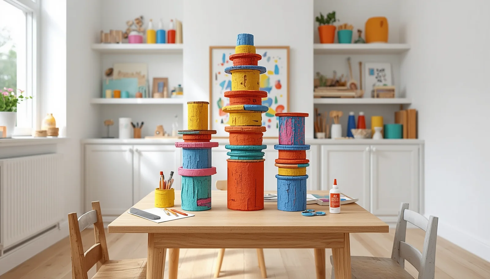 Paper Tube Sculptures