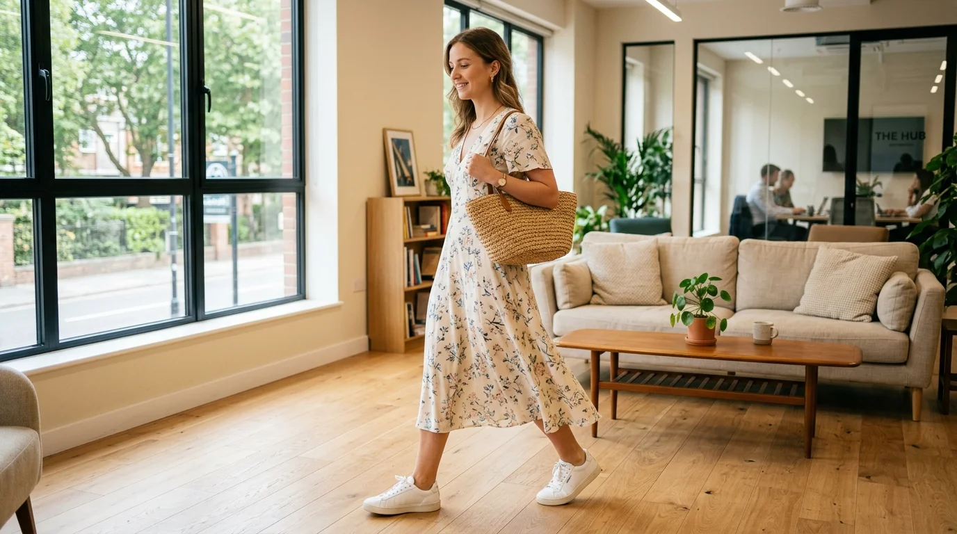 Printed Midi Dress