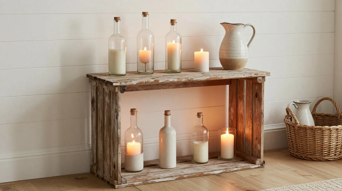 Rustic Wooden Crate Display