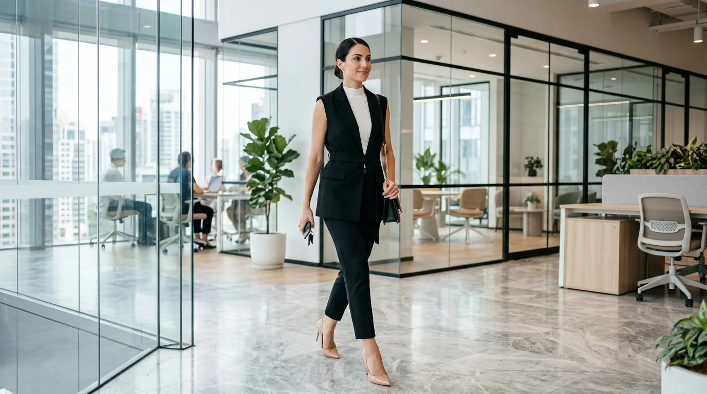 Sleeveless Blazer Look
