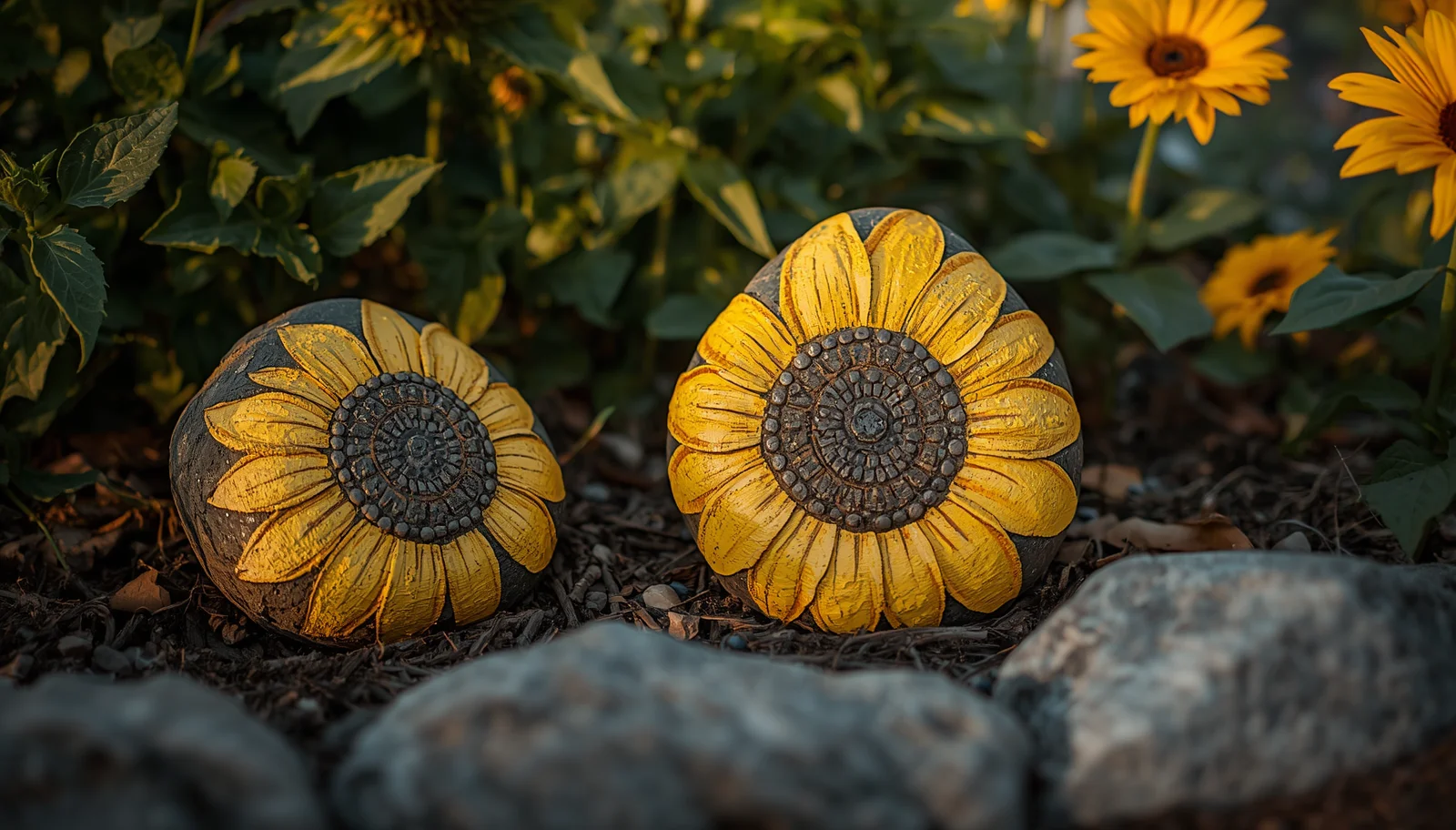 Sunflower Accent Rocks