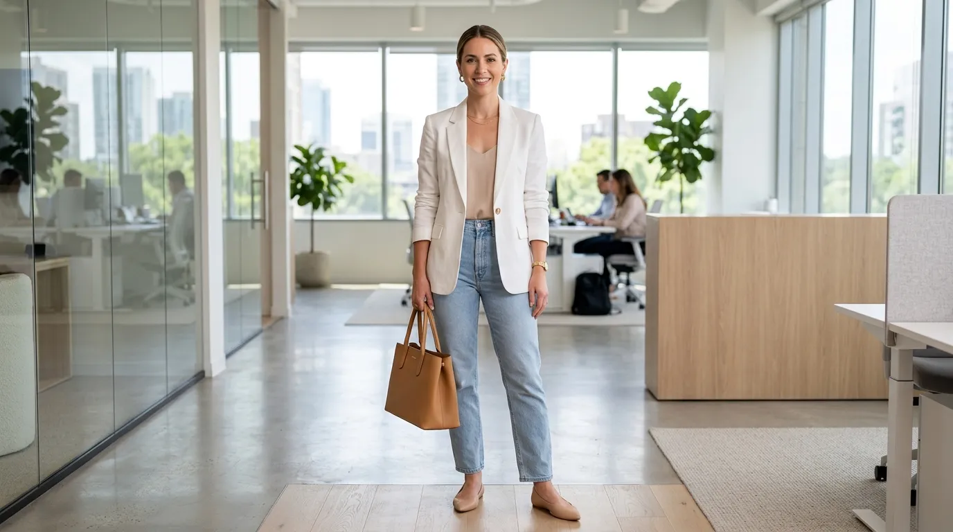 White Blazer Combo