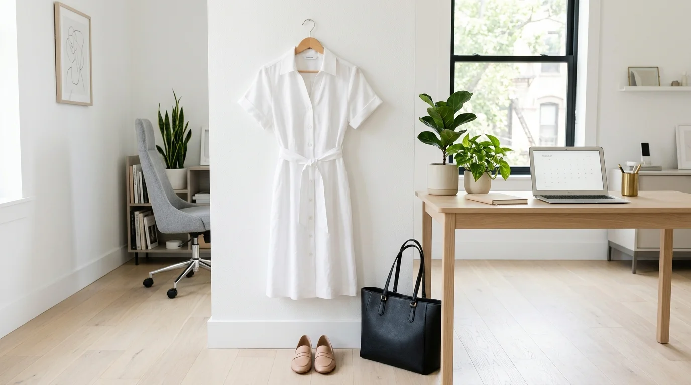 White Collar Dress