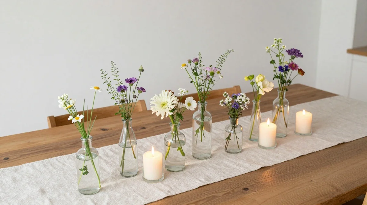 Wildflower Bottle Centerpiece