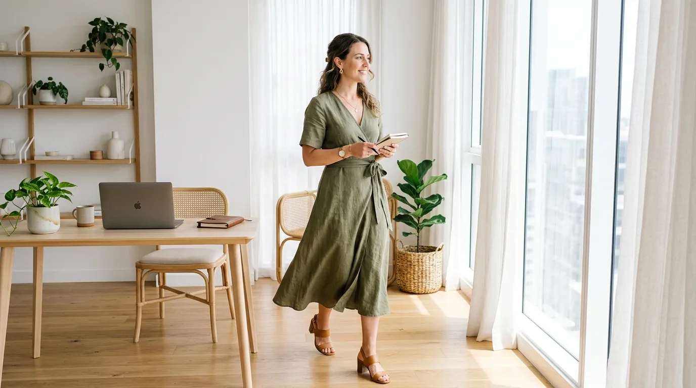Wrap Midi Dress