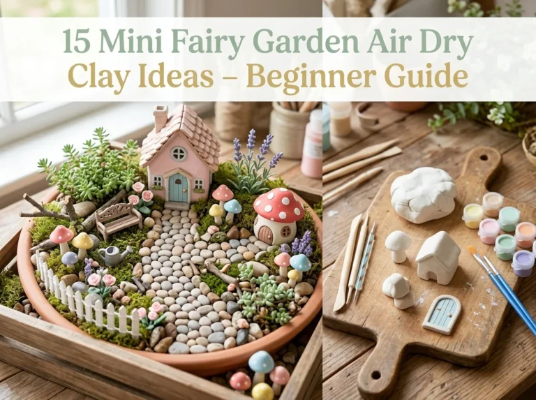 15 Mini Fairy Garden Air Dry Clay DIY Beginner Guide 