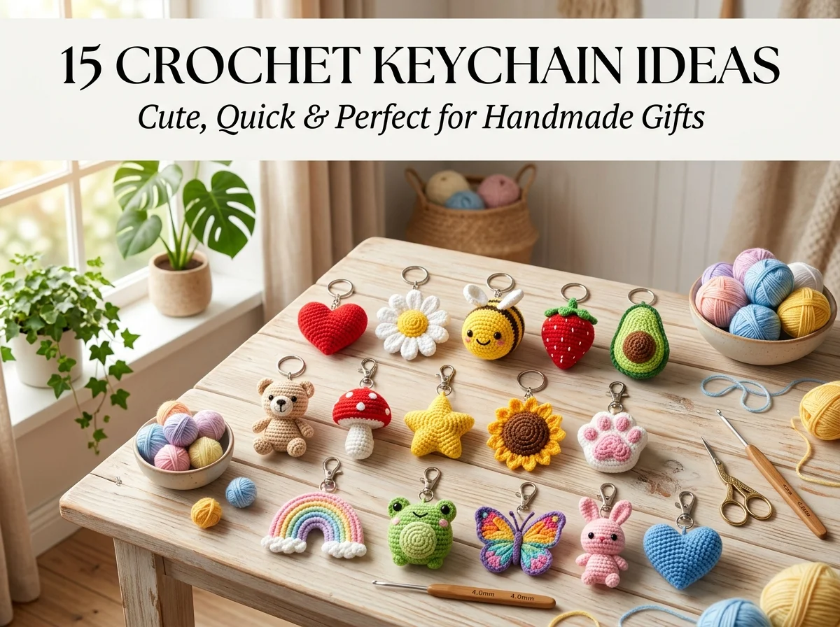 15 Crochet Keychain Ideas Cute Quick Handmade Gifts