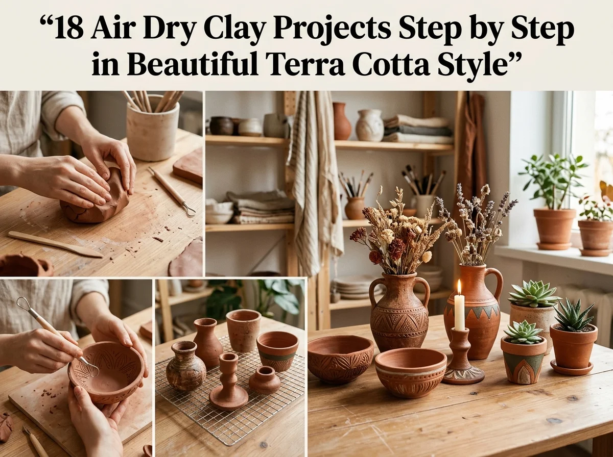 18 Air Dry Clay Projects Step by Step in Beautiful Terra Cotta Style