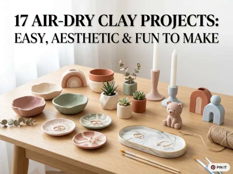 17 Air Dry Clay Projects Easy Aesthetic Fun to Make