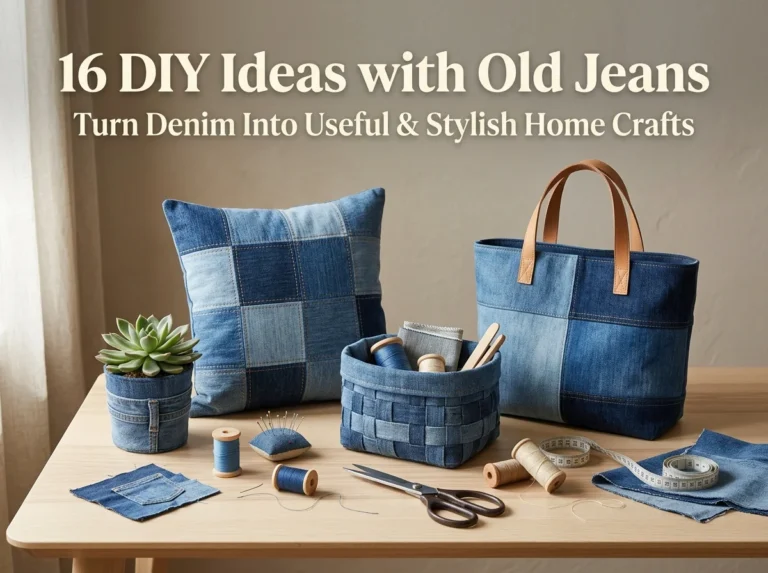 16 DIY Ideas with Old Jeans Turn Denim Into Useful Items