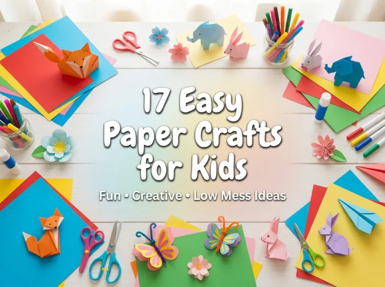 17 Easy Paper Crafts for Kids – Fun, Creative & Low Mess Ideas