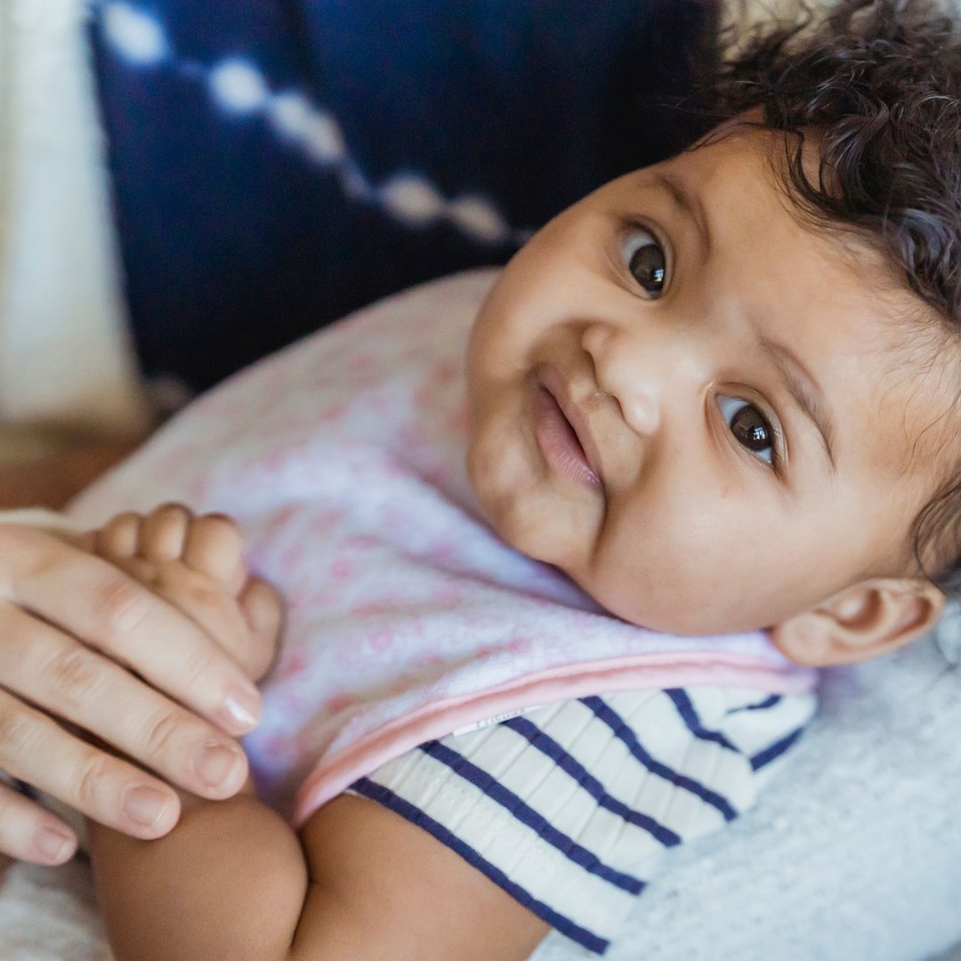 7. Baby Bibs From Cotton and Minky Remnants - Leftover Fabric Sewing Ideas