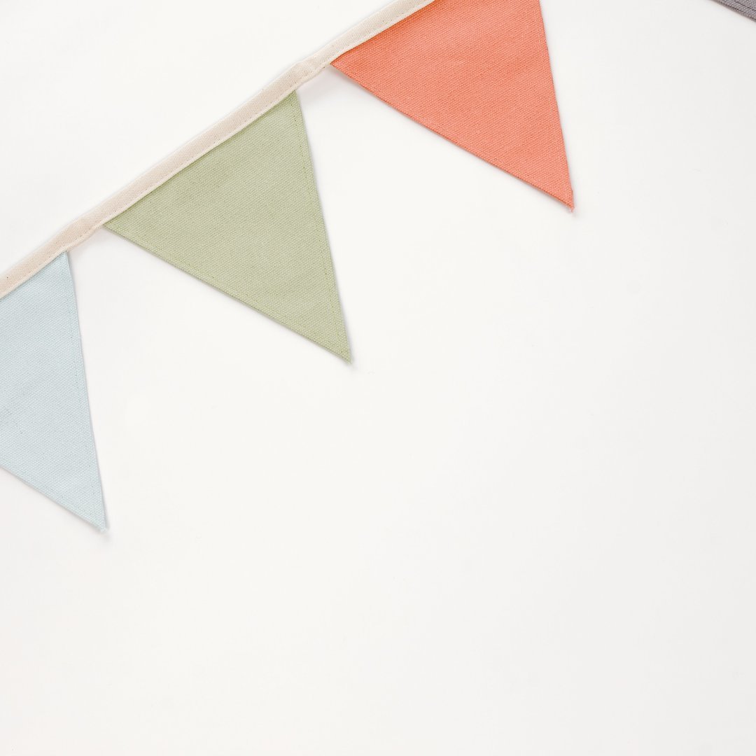 8. Fabric Flag Bunting and Party Garlands - Leftover Fabric Sewing Ideas