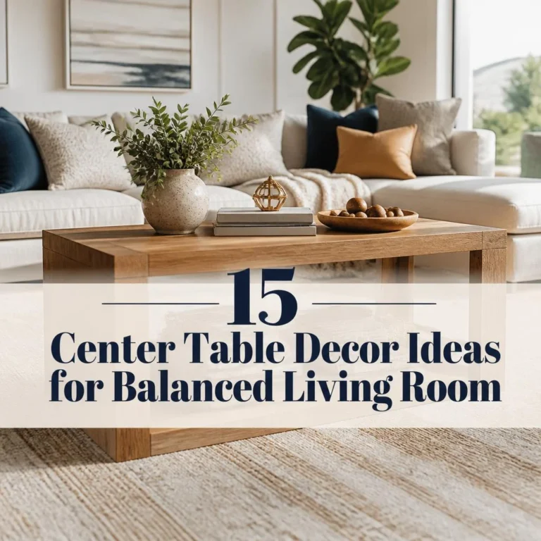 15 Center Table Decor Ideas for Balanced Living Room