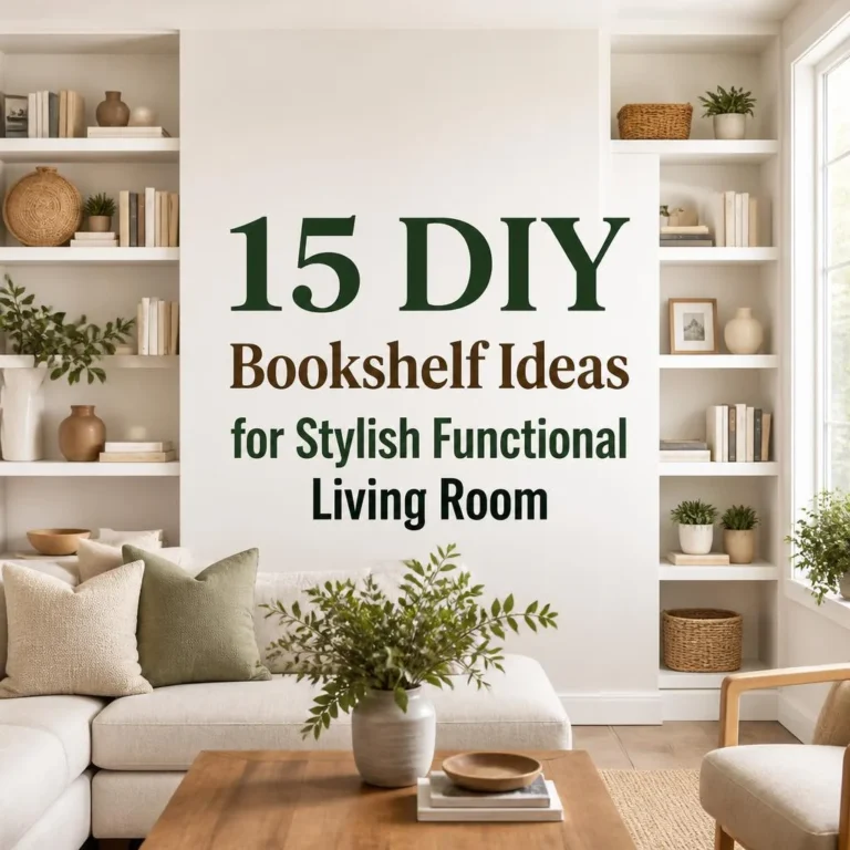 15 DIY Bookshelf Ideas for Stylish Functional Living Room
