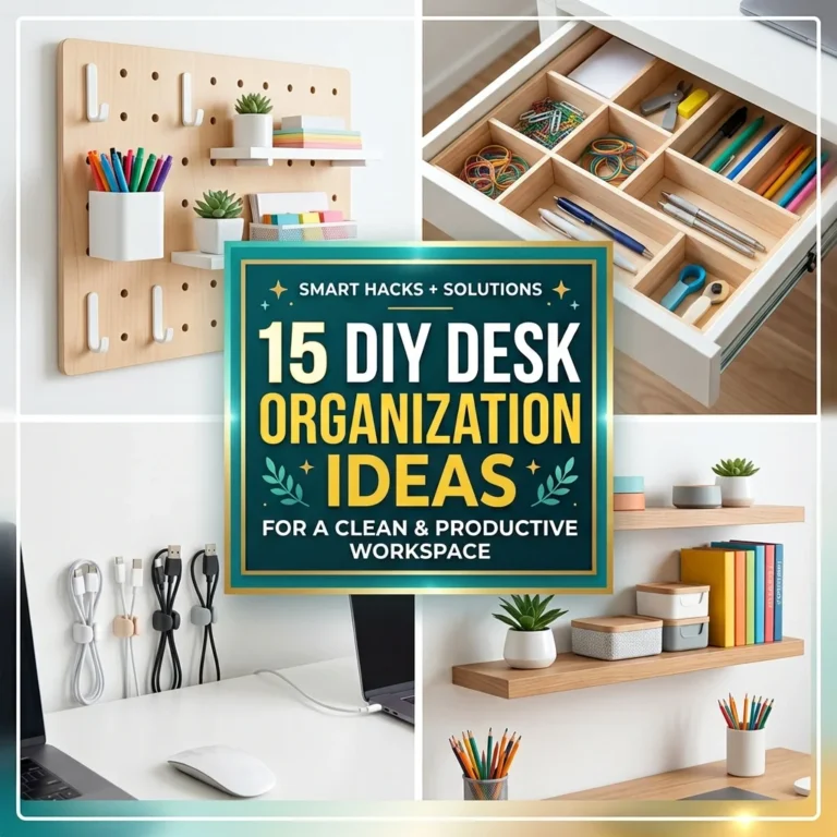 15 DIY Desk Organization Ideas for Clean Workspace