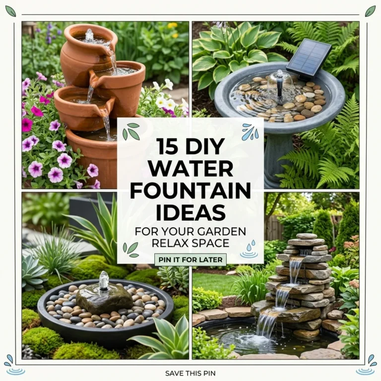 15 DIY Water Fountain Ideas for Garden Relax Space