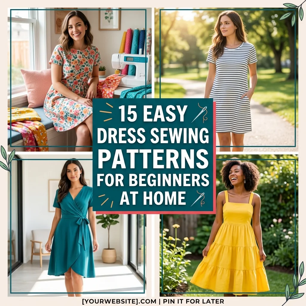 15 Easy Dress Sewing Patterns for Beginners at Home