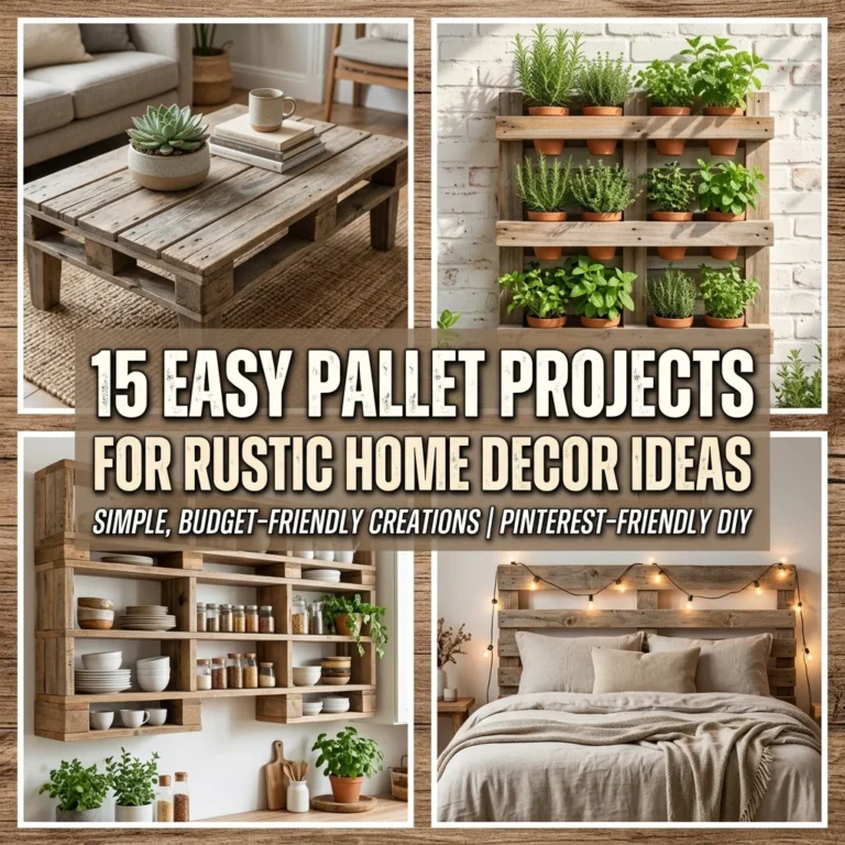 15 Easy Pallet Projects for Rustic Home Decor Ideas