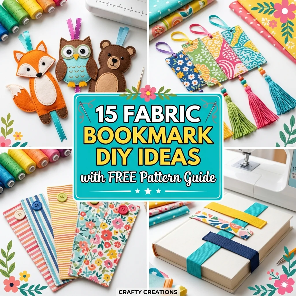 15 Fabric Bookmark DIY Ideas with Free Pattern Guide