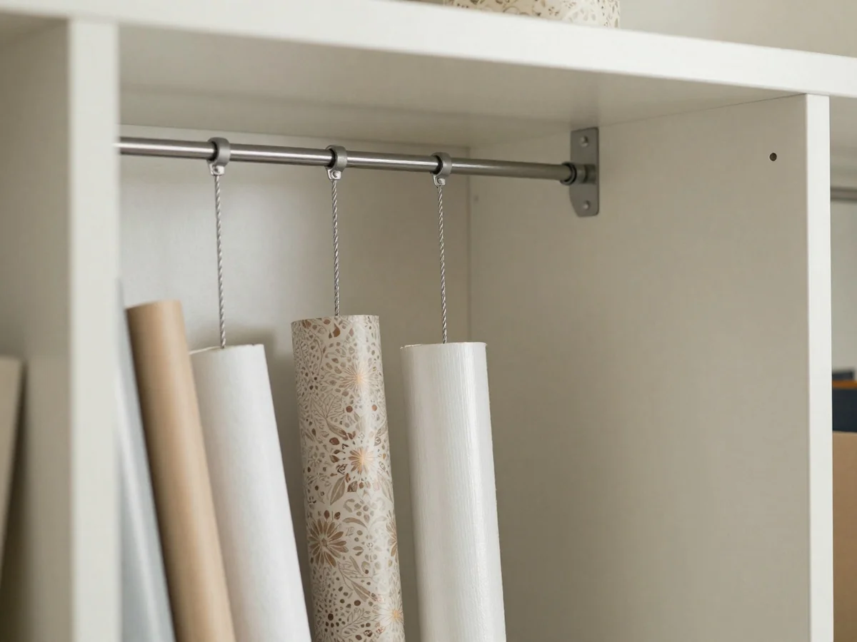 Adjustable Tension Shelving - 15 Creative Craft Room Shelving Ideas for Storage