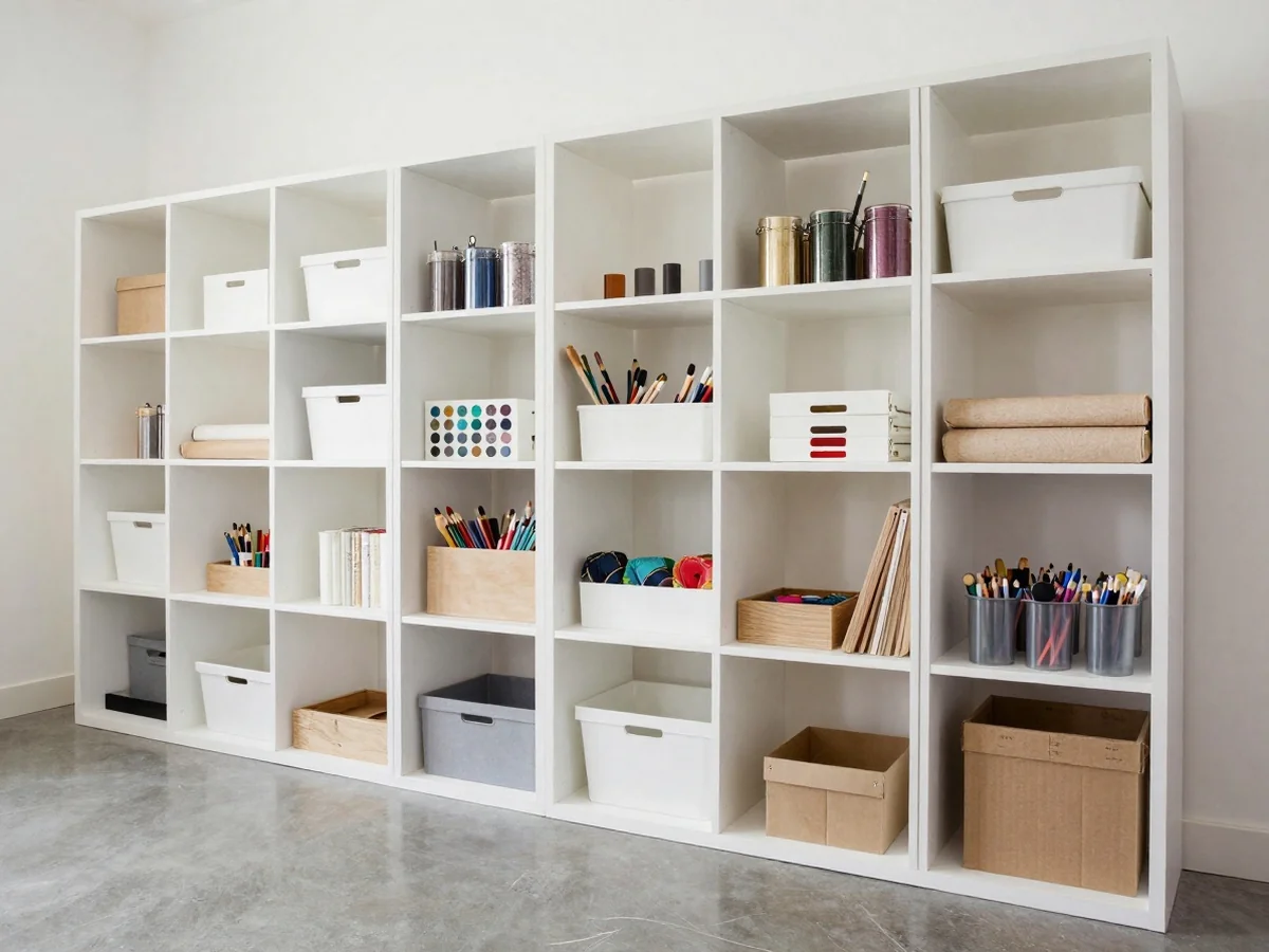 Modular Cube Units - 15 Creative Craft Room Shelving Ideas for Storage