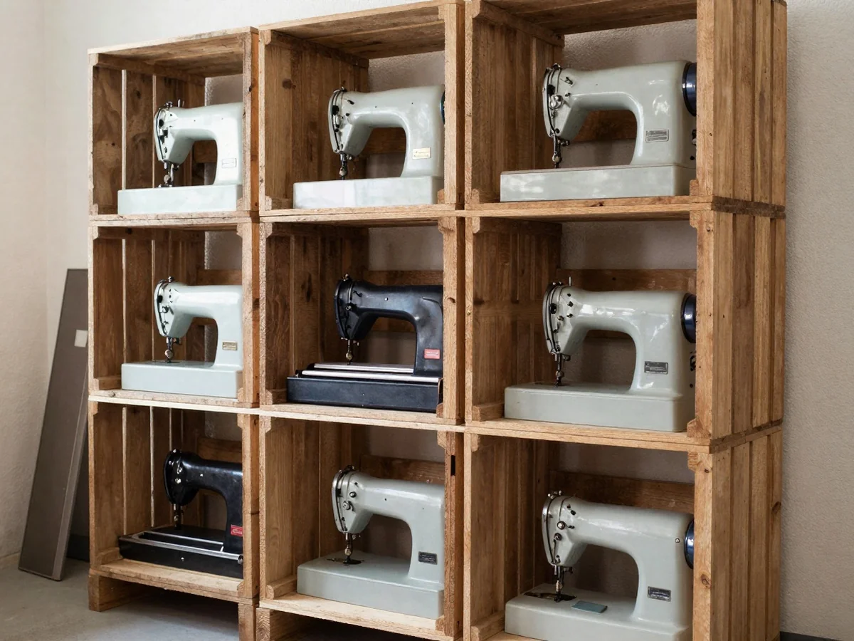 Repurposed Wooden Crates - 15 Creative Craft Room Shelving Ideas for Storage
