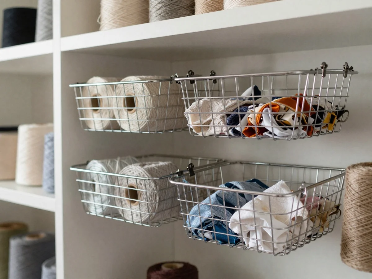 Under Shelf Baskets - 15 Creative Craft Room Shelving Ideas for Storage
