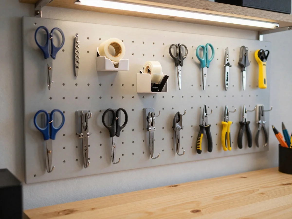Vertical Pegboard Systems - 15 Creative Craft Room Shelving Ideas for Storage
