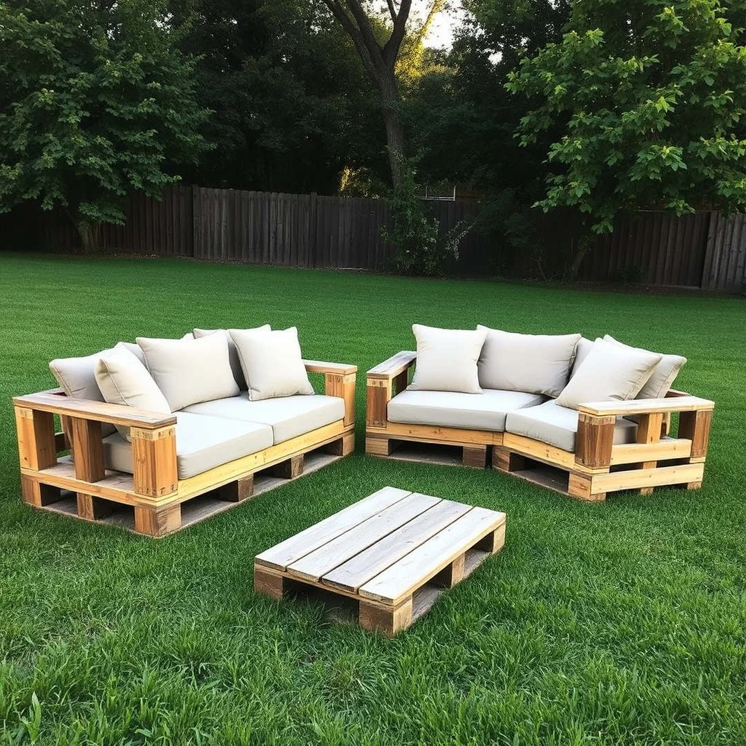 Recycled Pallet Seating - 15 DIY Backyard Ideas on a Budget for Home Makeover