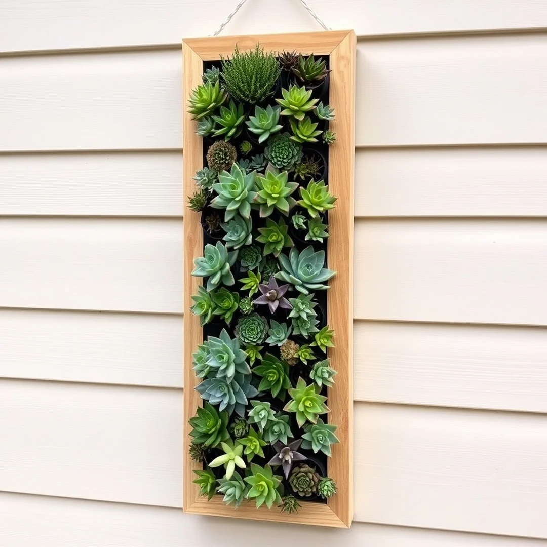 Vertical Succulent Wall - 15 DIY Backyard Ideas on a Budget for Home Makeover